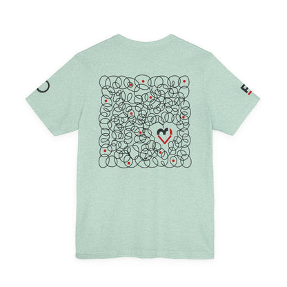 Black Red Doodle Heart