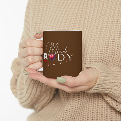 Mind, Body, Soul Mug | Brown