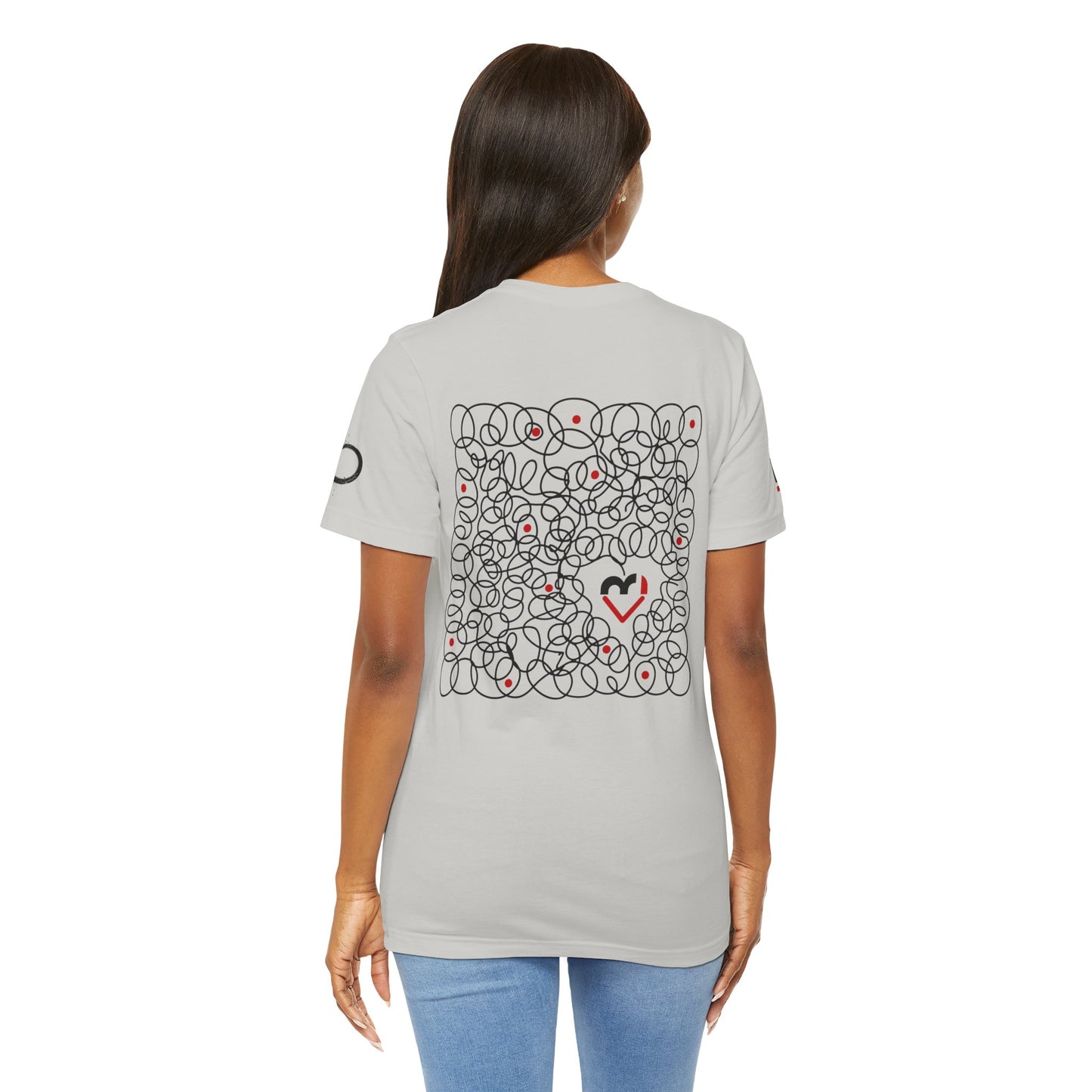 Black Red Doodle Heart