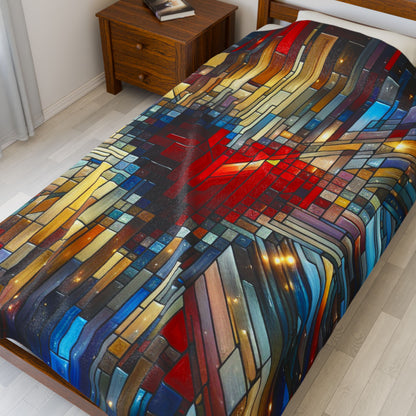 Mosaic Heart | Velveteen Plush Blanket