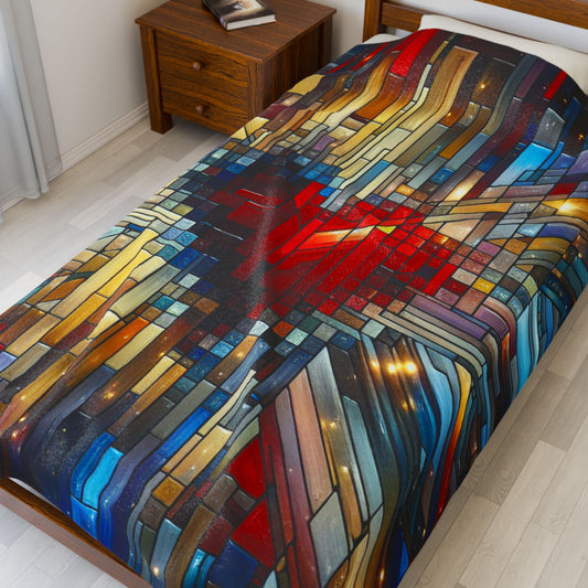 Mosaic Heart | Velveteen Plush Blanket