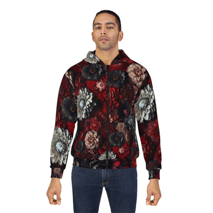 Black Red Flowers | Floral Blaze Hoodie