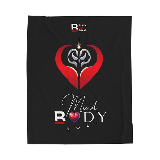 Mind Body Soul | Wellness Velveteen Plush Blanket