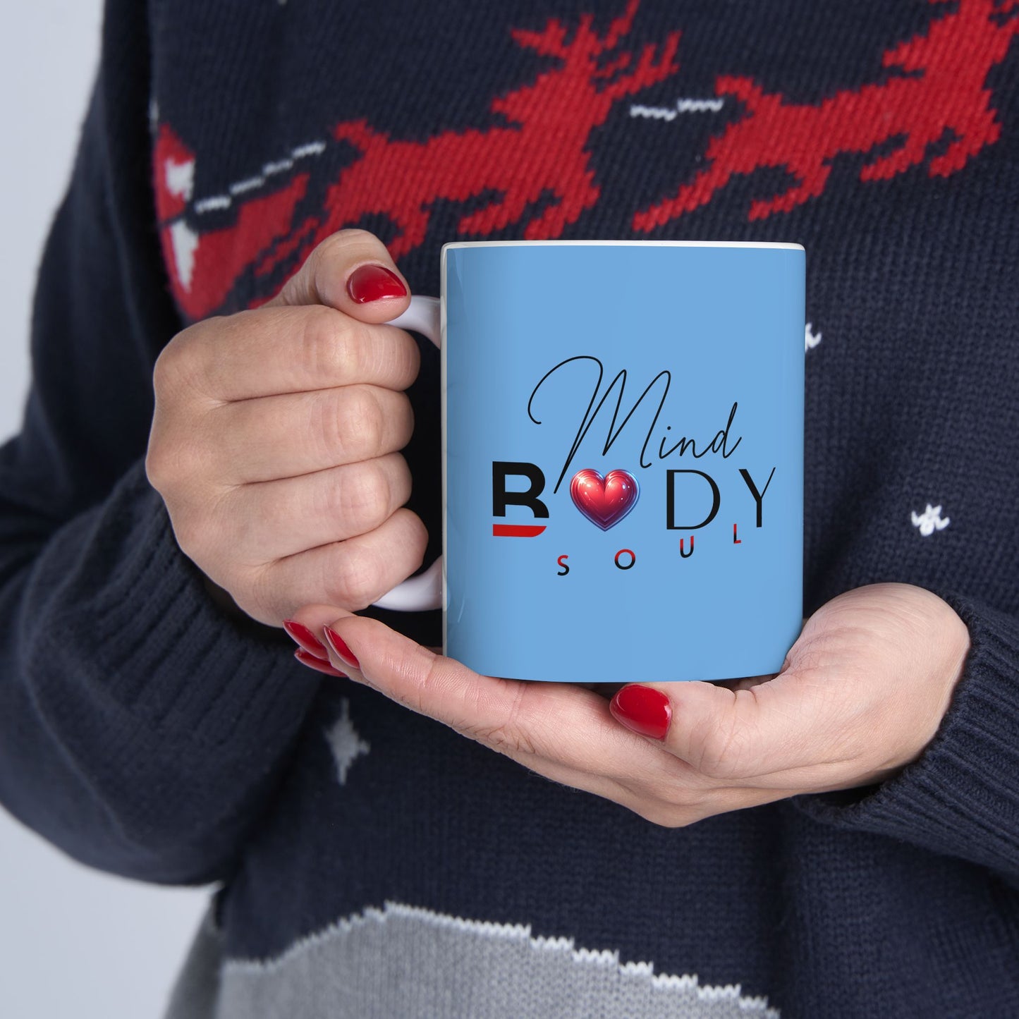 Mind, Body, Soul Mug | Light Blue