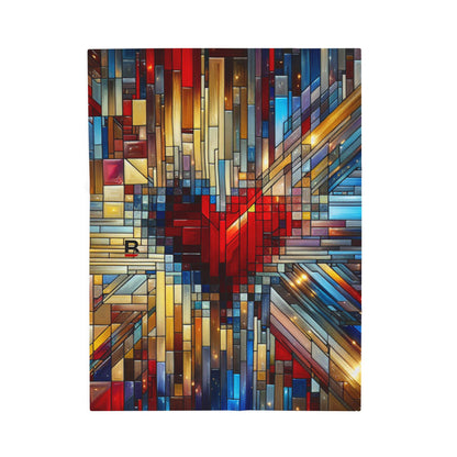 Mosaic Heart | Velveteen Plush Blanket