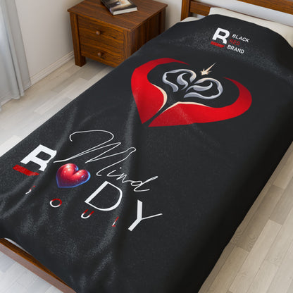 Mind Body Soul | Wellness Velveteen Plush Blanket