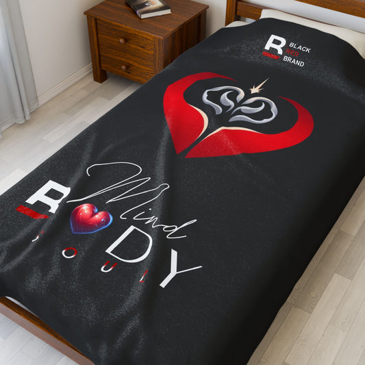 Mind Body Soul | Wellness Velveteen Plush Blanket