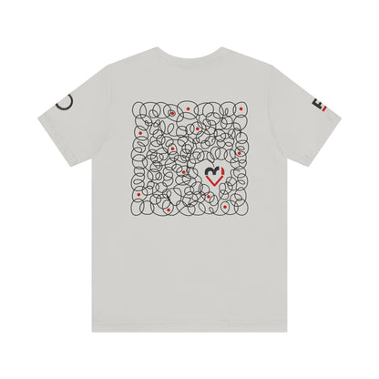 Black Red Doodle Heart