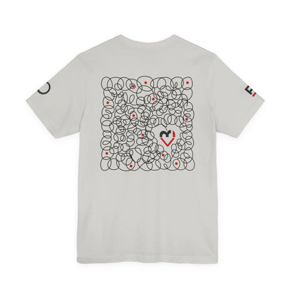 Black Red Doodle Heart