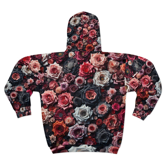 Black Red Flowers | Blooming Essence Hoodie