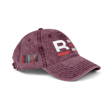 Vintage Embroidered Cap | Black Red Brand Logo