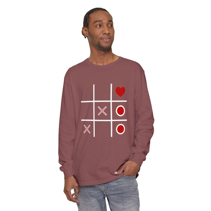 Heart Tic-Tac-Toe Long Sleeve T-Shirt