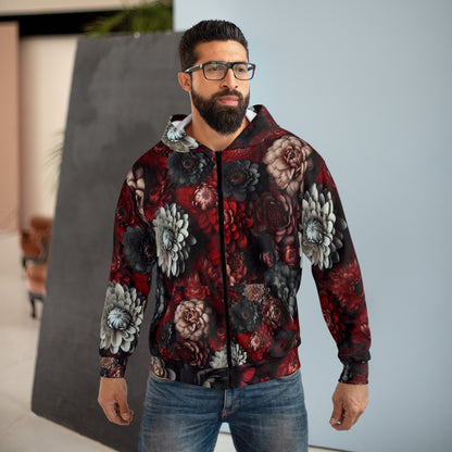Black Red Flowers | Floral Blaze Hoodie
