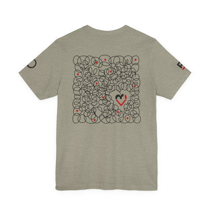 Black Red Doodle Heart